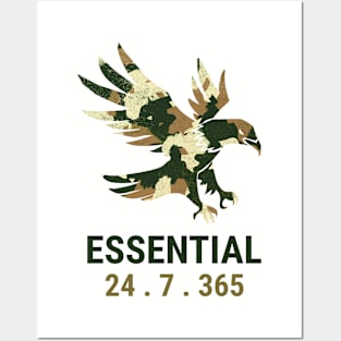 Essential 24.7.365 (Camo Eagle) Posters and Art